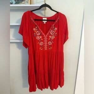 Knox Rose Scarlet Textured Dress